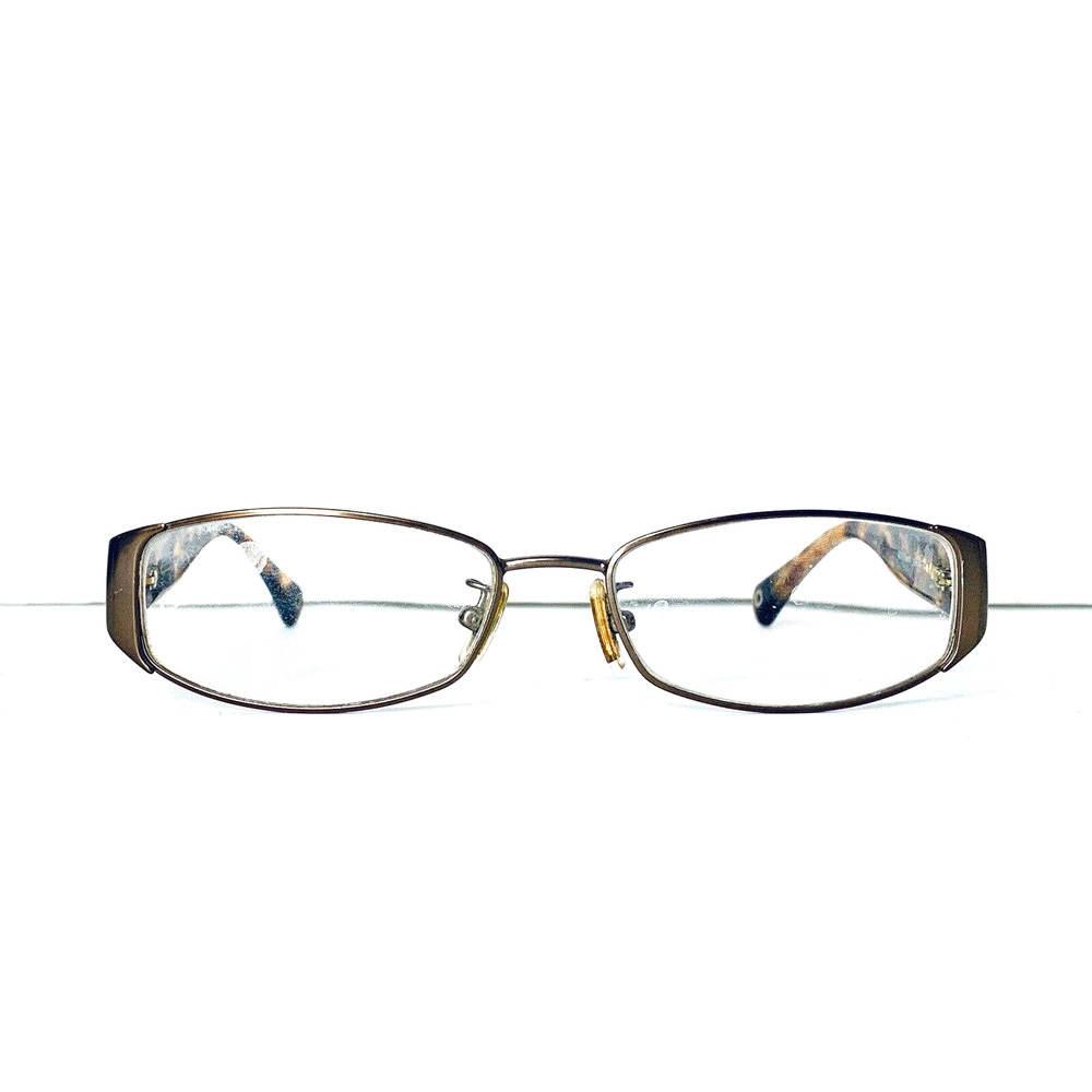 Coach Gold Rectangular Frame Glasses - image 2